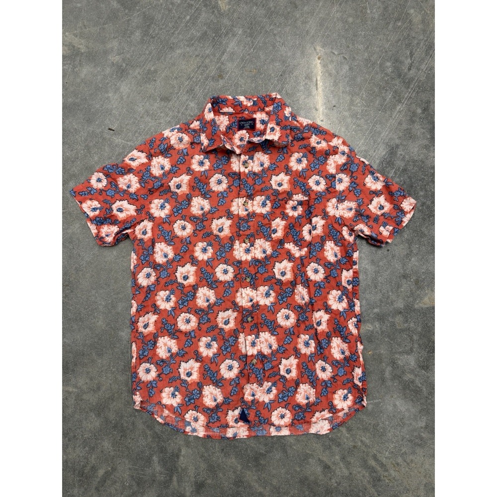 UNTUCKit Hawaiian Shirt 100% Linen Mens Medium Short Sleeve Button Up